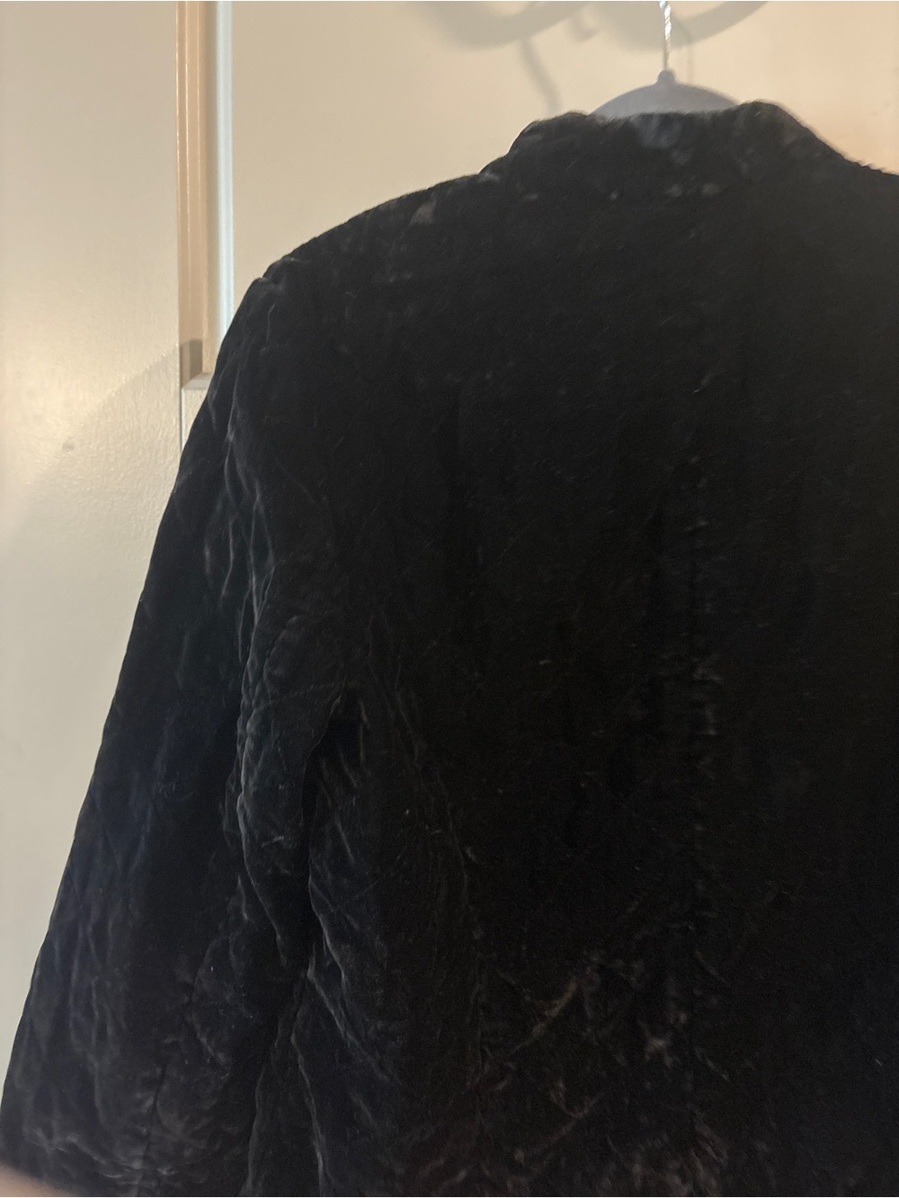 Coldwater Creek Black Velvet Asian-Inspired Jacket Size Medium - Picture 10 of 14